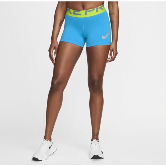 Nike Pro Training Athletic 3" Blue Graphic Short | Women's XXL - Picture 10 of 10
